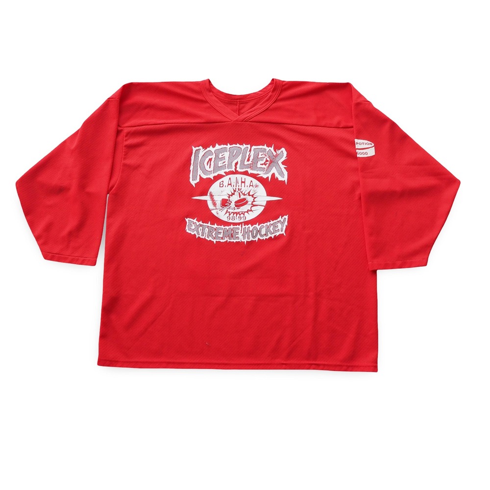 CCM Vintage B.A.I.H.A. Iceplex Extreme Hockey 98-99‎ Jersey Mens XL Red White
